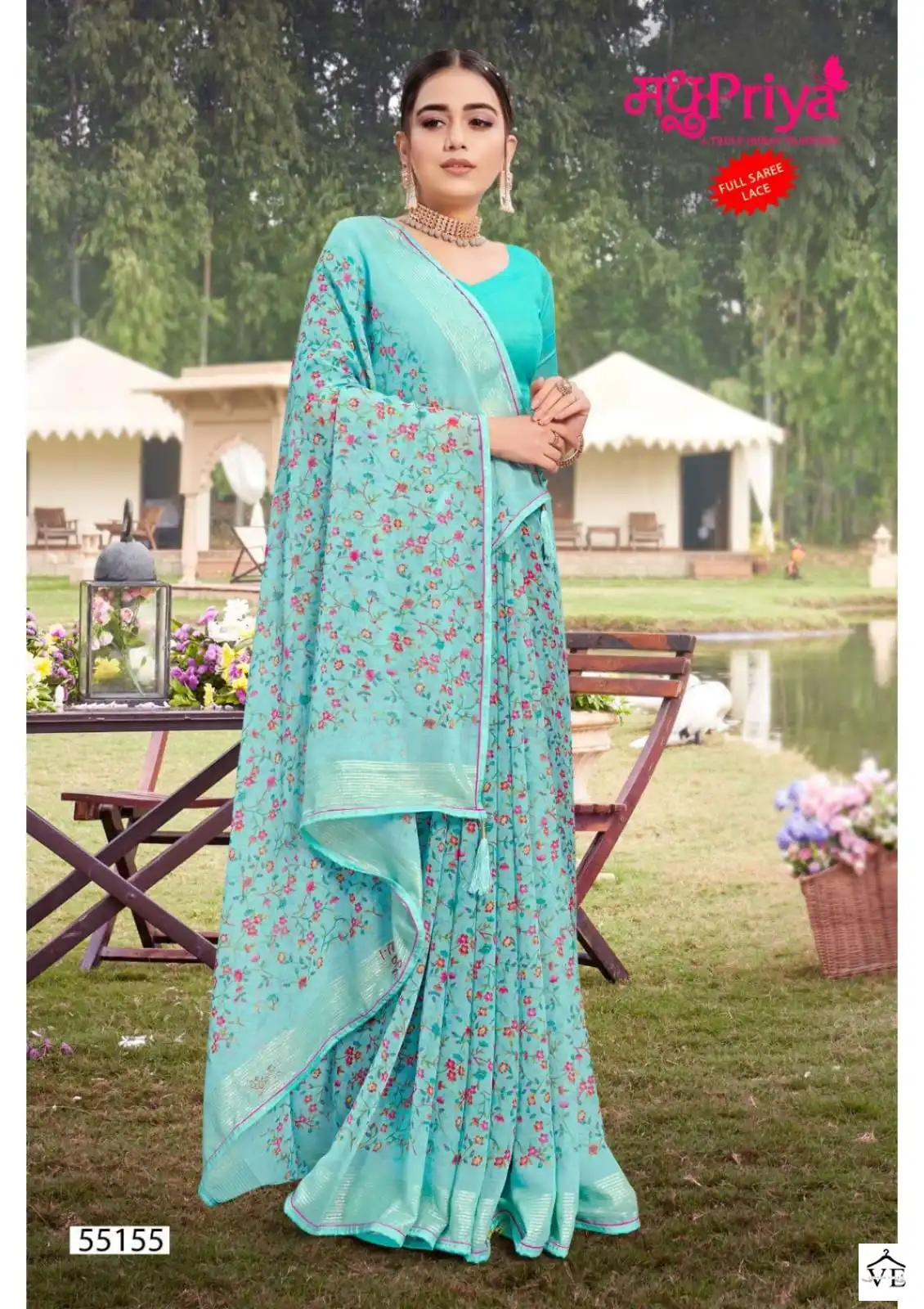 Madhupriya Shiromani 60 Gm Chiffon Jari Wholesale Saree Catalog — Wholesale Sarees, MPA wholesale from Surat - Gallery Image 3