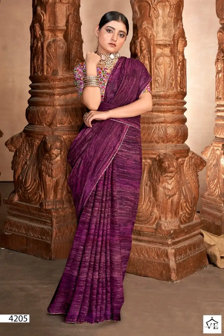 5D Designer Shivasa-2 Pure Georgette Wholesale Saree Catalog — Wholesale Sarees, MPA wholesale from Surat - Gallery Image 3