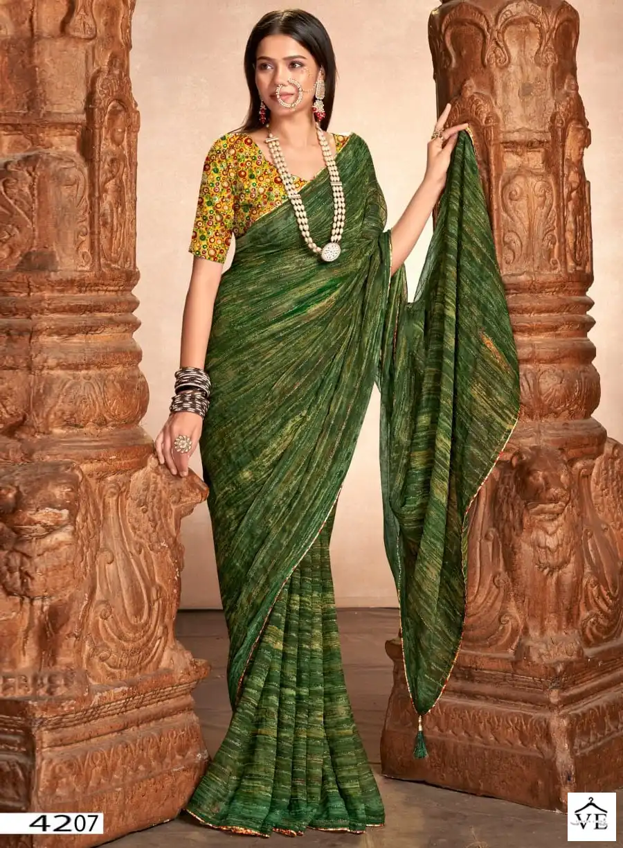 5D Designer Shivasa-2 Pure Georgette Wholesale Saree Catalog — Wholesale Sarees, MPA wholesale from Surat — view 1
