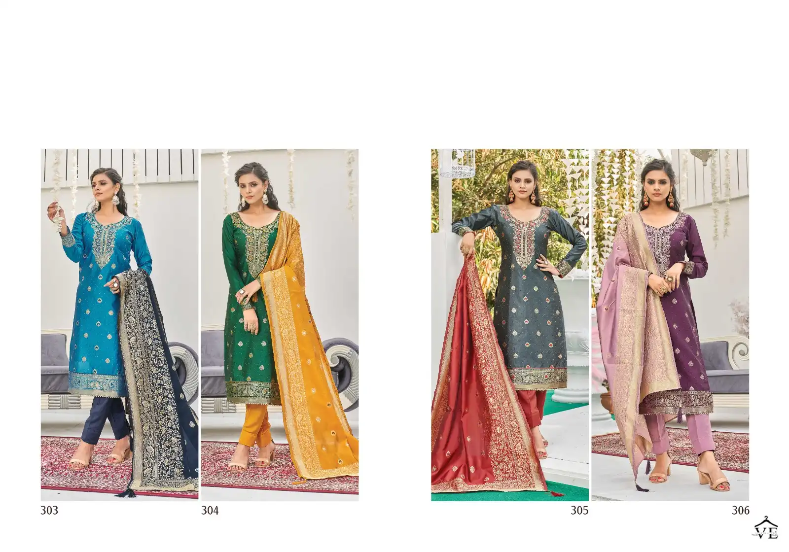 Shloka Vol 3 Banarasi Silk Wholesale Salwar Suit Catalog — Wholesale Salwar Suits, MPA wholesale from Surat — view 6