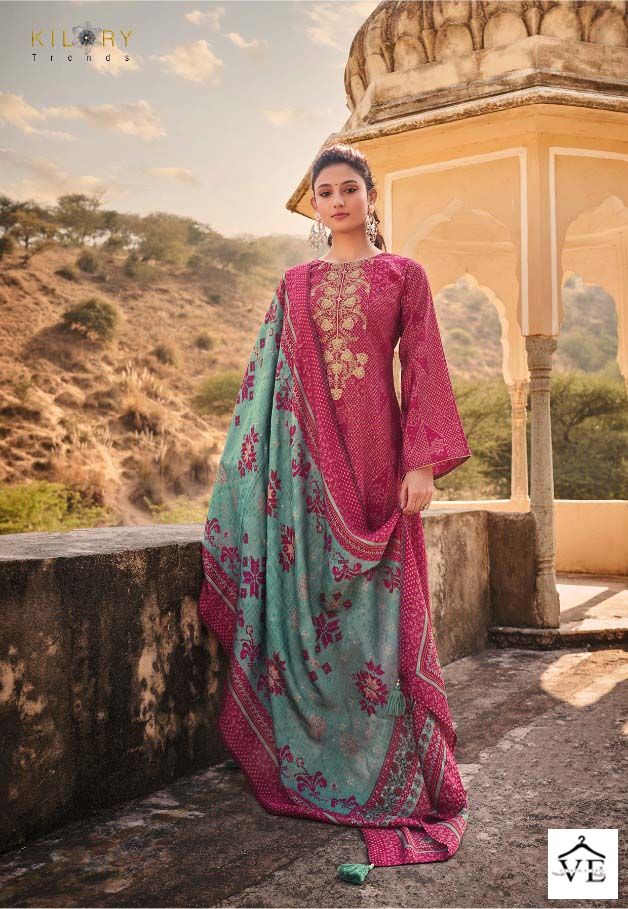 Kilory Trendz Silk Of Bandhej Viscose Wholesale Designer Salwar Suit Catalog — Wholesale Salwar Suits, MPA wholesale from Surat - Gallery Image 2