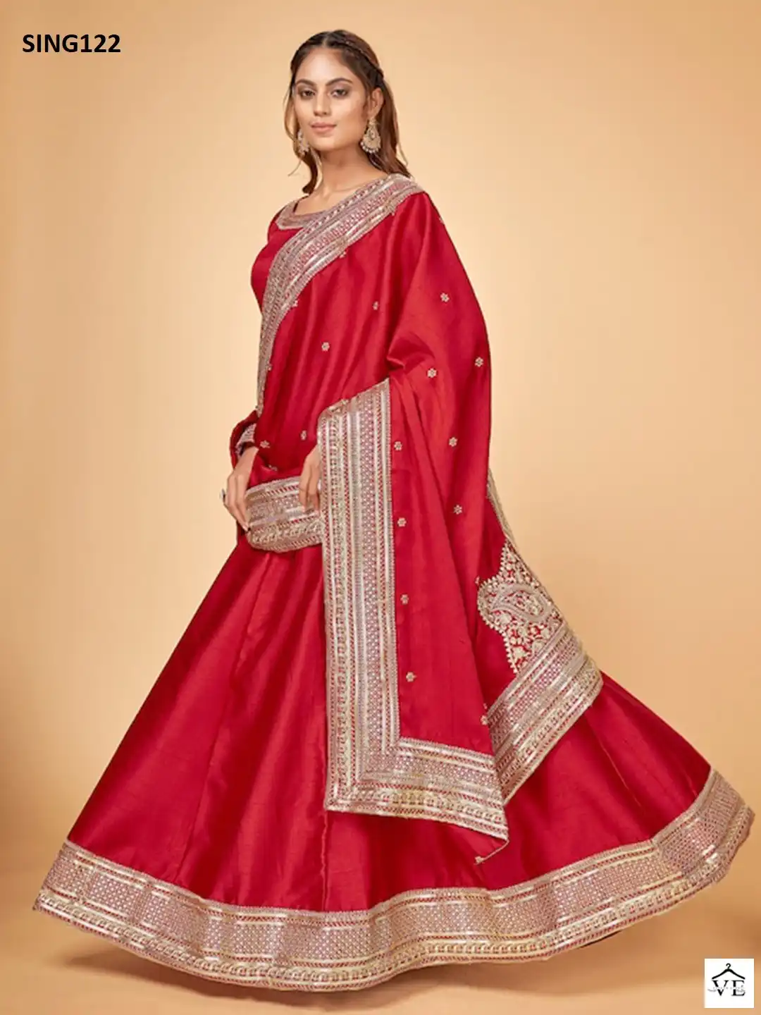 Arya Sing122 Raw Silk Wholesale Lehenga Choli — Wholesale Lehenga, MPA wholesale from Surat — view 3