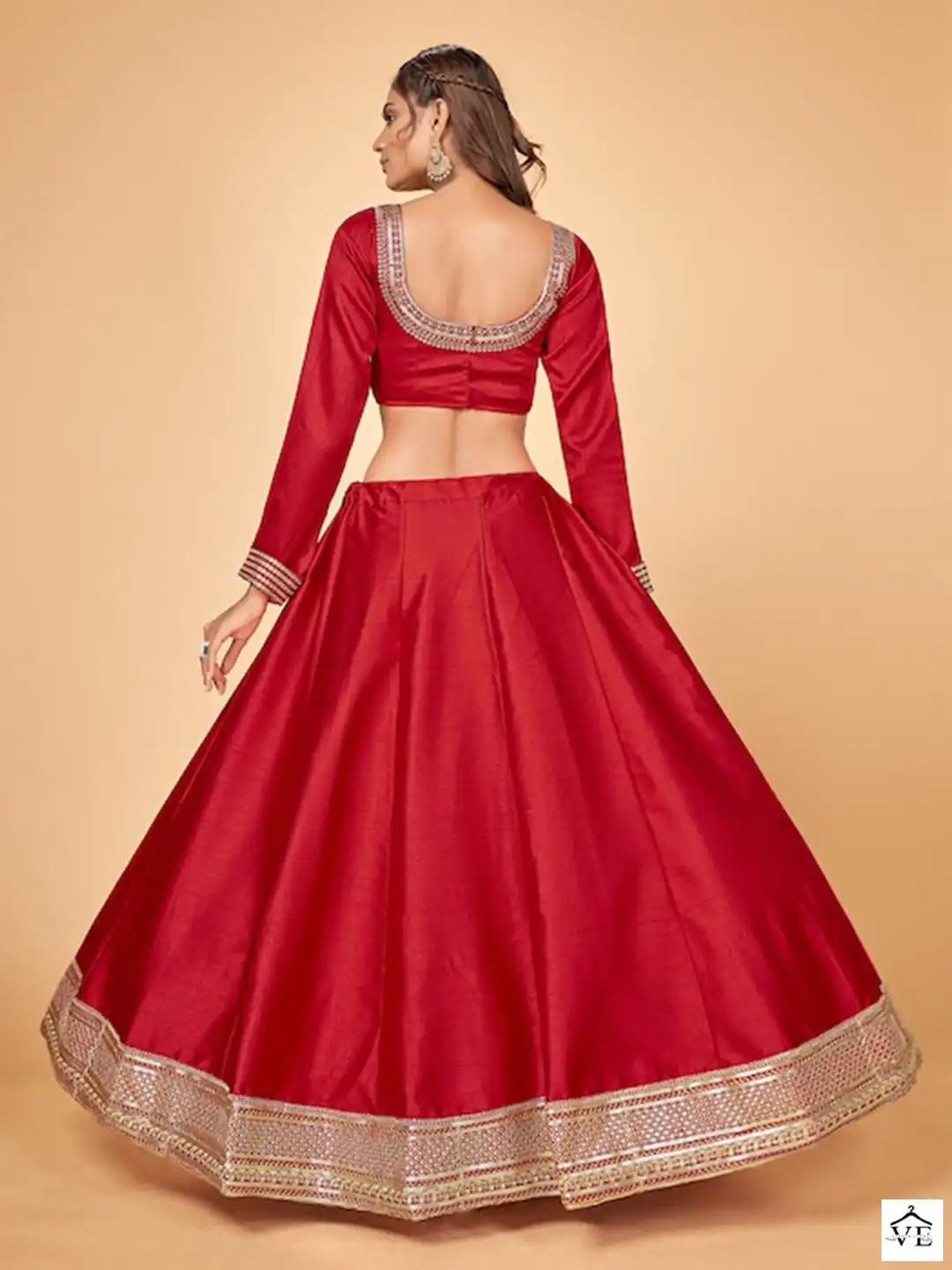 Arya Sing122 Raw Silk Wholesale Lehenga Choli — Wholesale Lehenga, MPA wholesale from Surat — view 4