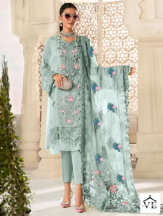 Sana Maryam SM-139 Faux Georgette Wholesale Pakistani Suit — Wholesale Salwar Suits, MPA wholesale from Surat — view 1