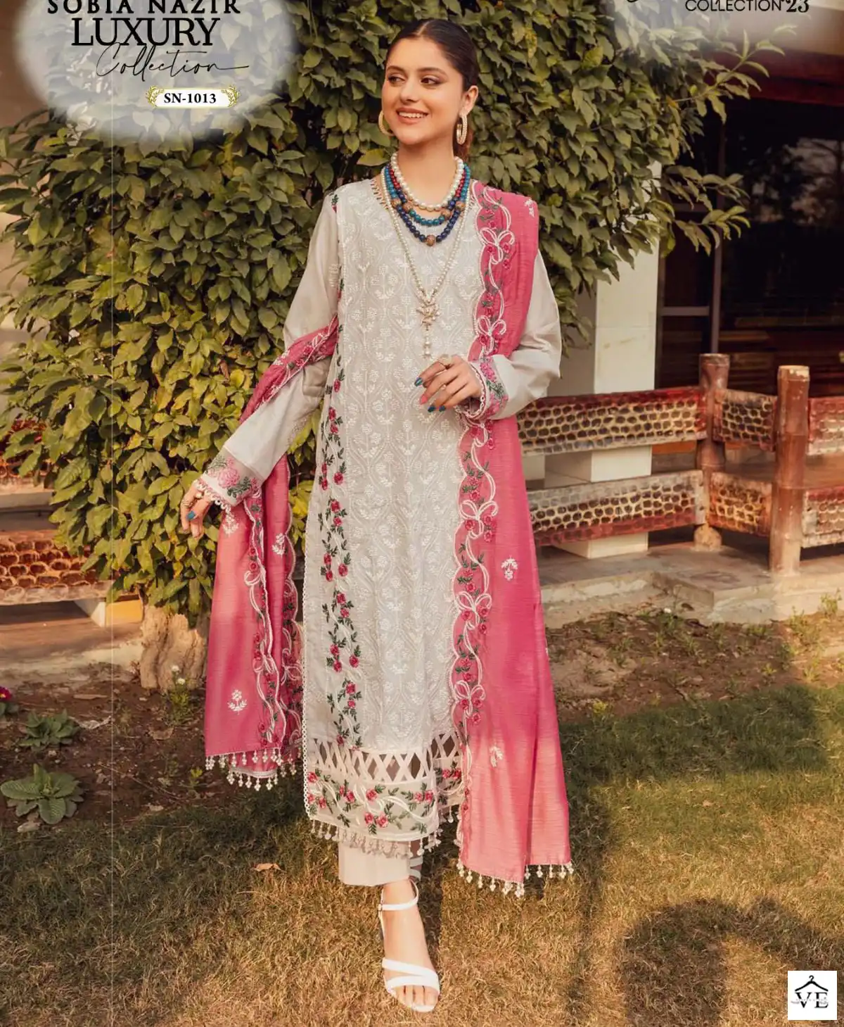 Sobia Nazir SN-1013 Lawn Wholesale Pakistani Suit — Wholesale Salwar Suits, MPA wholesale from Surat — view 1