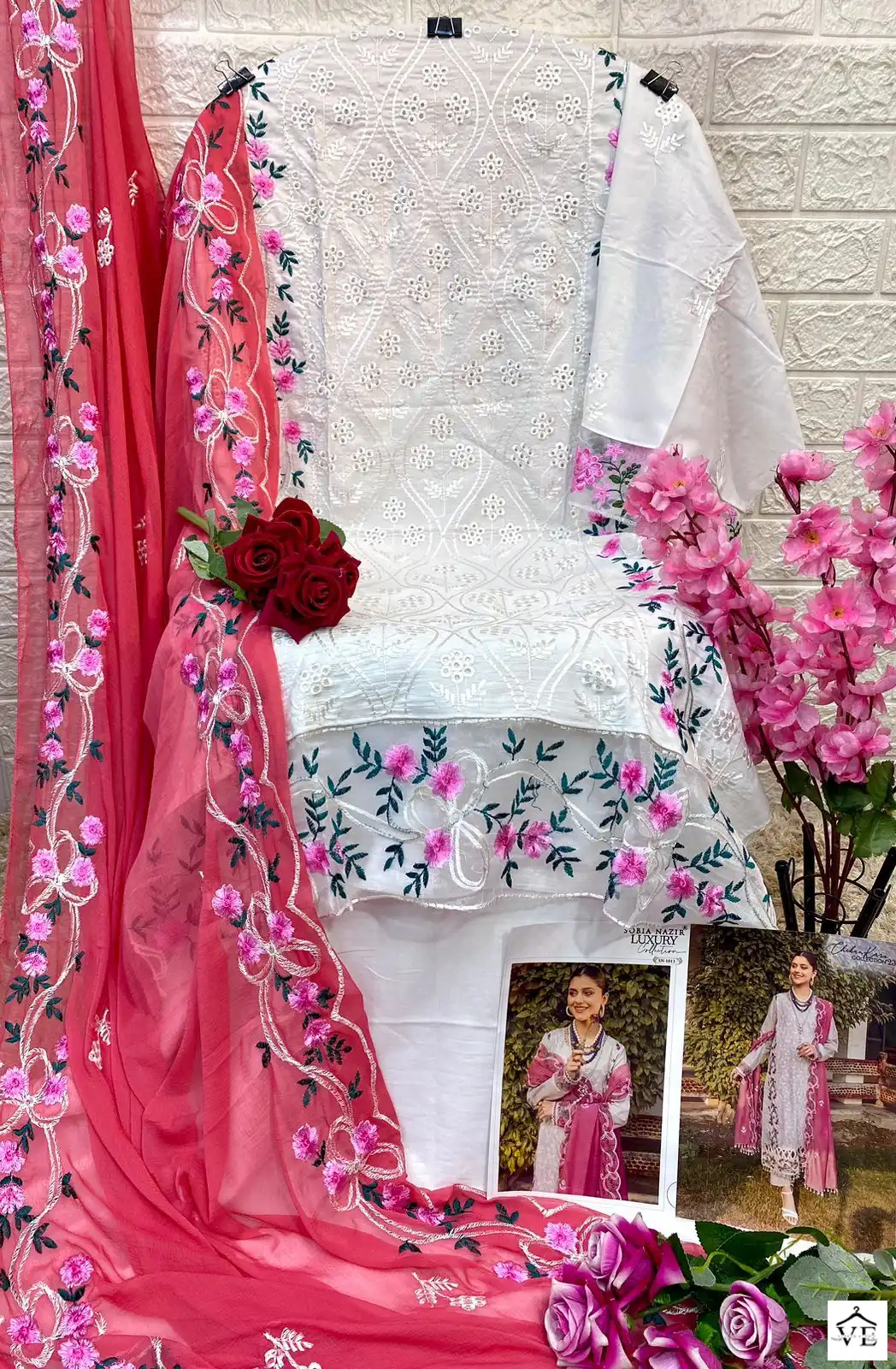 Sobia Nazir SN-1013 Lawn Wholesale Pakistani Suit — Wholesale Salwar Suits, MPA wholesale from Surat - Gallery Image 5