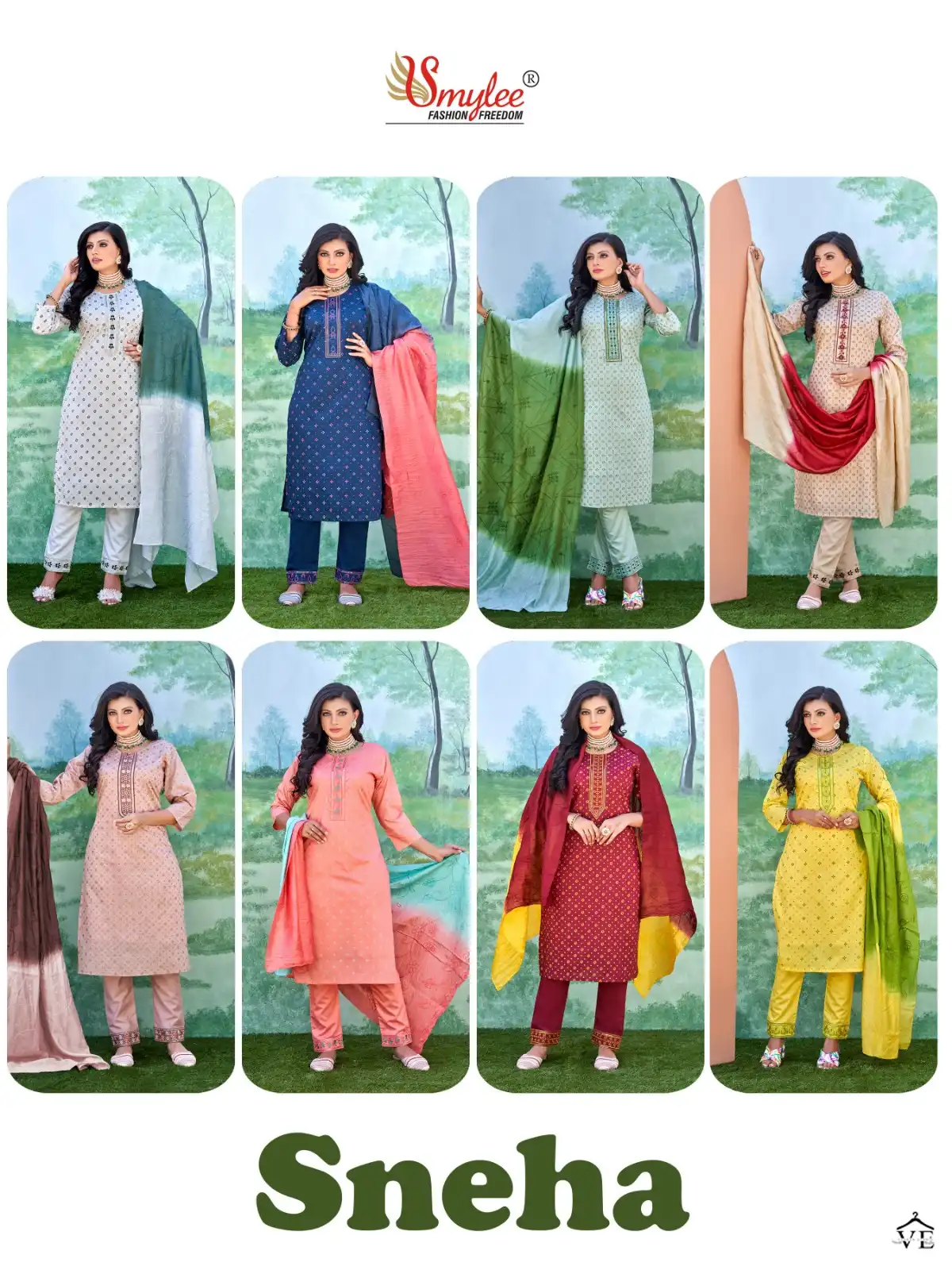 Smylee Sneha Chanderi Silk Wholesale Readymade Suits Catalog — Wholesale Salwar Suits, MPA wholesale from Surat — view 9