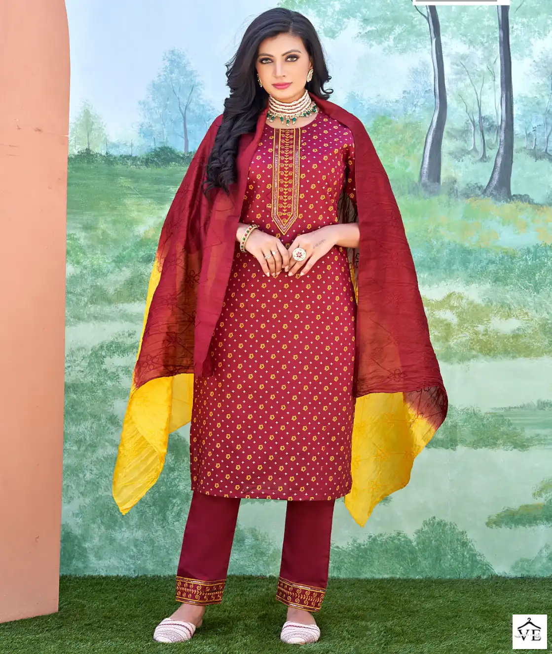 Smylee Sneha Chanderi Silk Wholesale Readymade Suits Catalog — Wholesale Salwar Suits, MPA wholesale from Surat — view 1