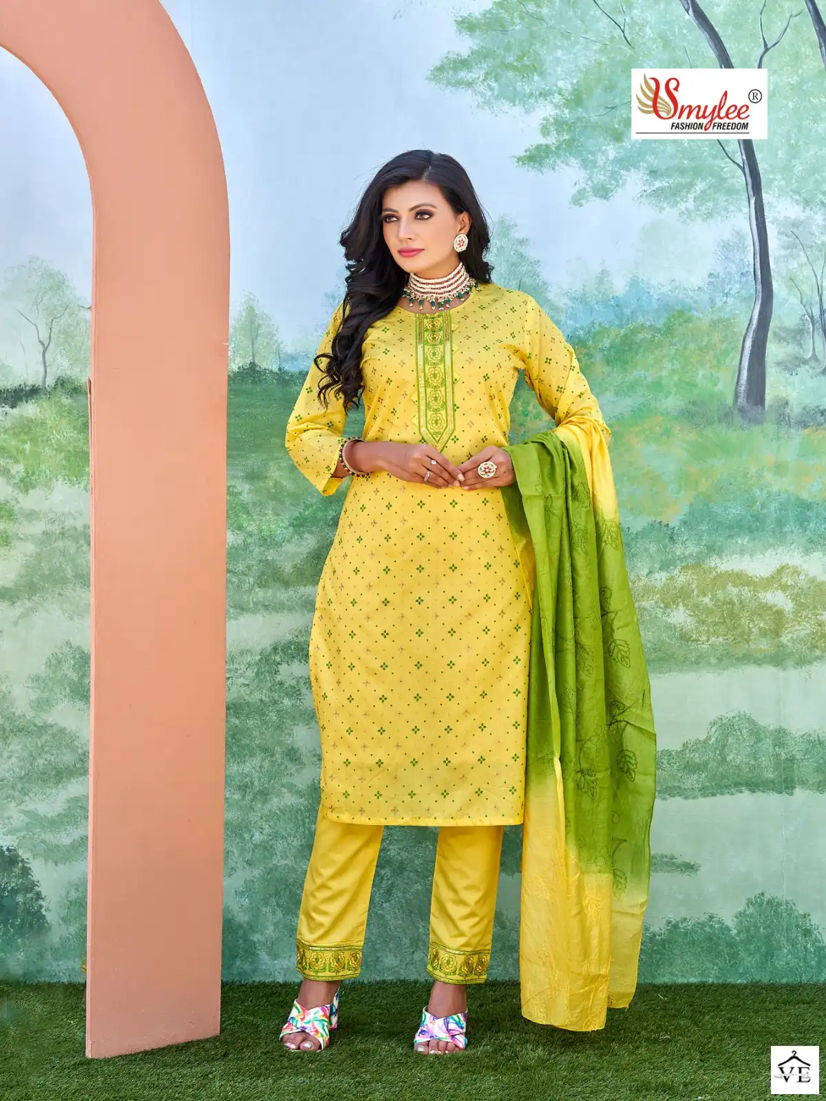 Smylee Sneha Chanderi Silk Wholesale Readymade Suits Catalog — Wholesale Salwar Suits, MPA wholesale from Surat - Gallery Image 6