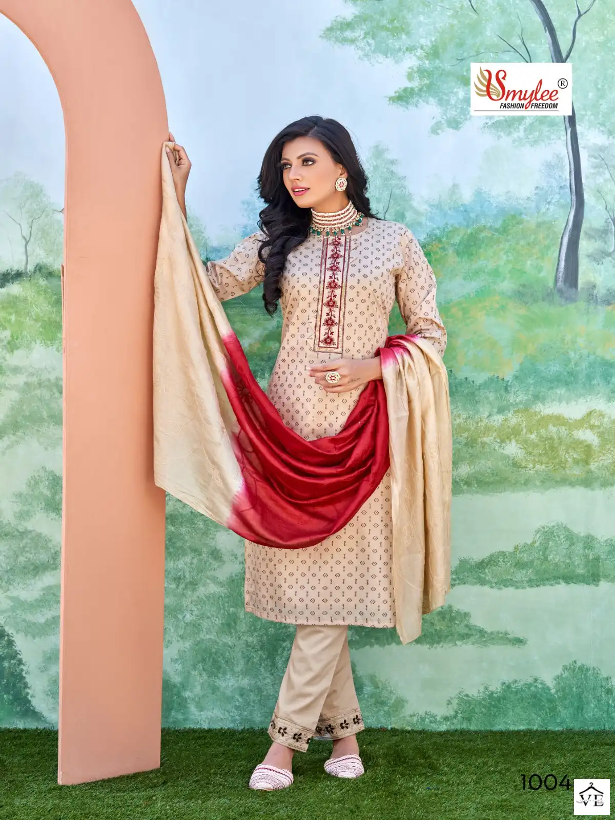 Smylee Sneha Chanderi Silk Wholesale Readymade Suits Catalog — Wholesale Salwar Suits, MPA wholesale from Surat - Gallery Image 3
