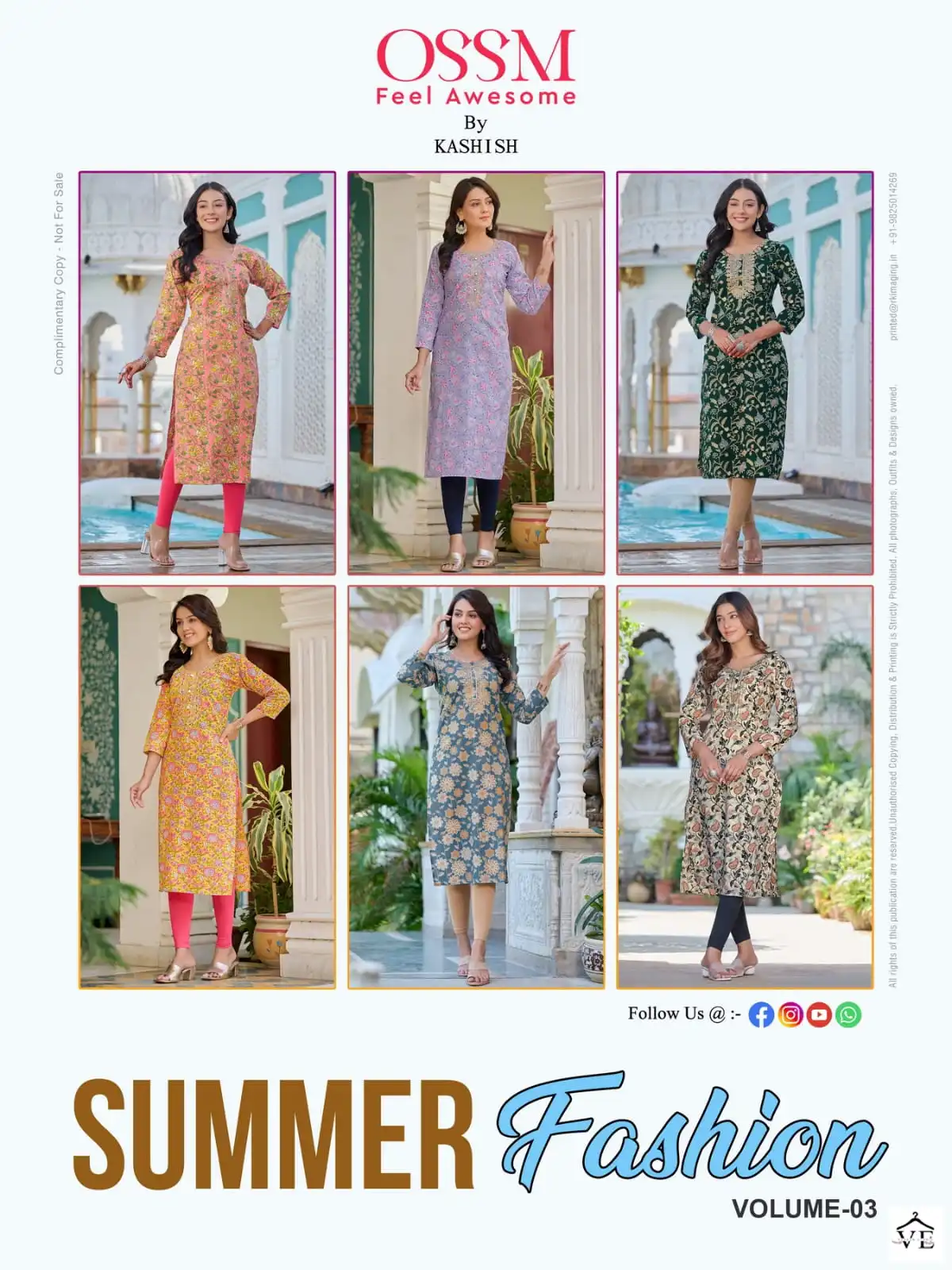 Ossm Summer Fashion Vol 3 Pure Cotton Wholesale Kurti Catalog — Wholesale Kurtis, MPA wholesale from Surat — view 7