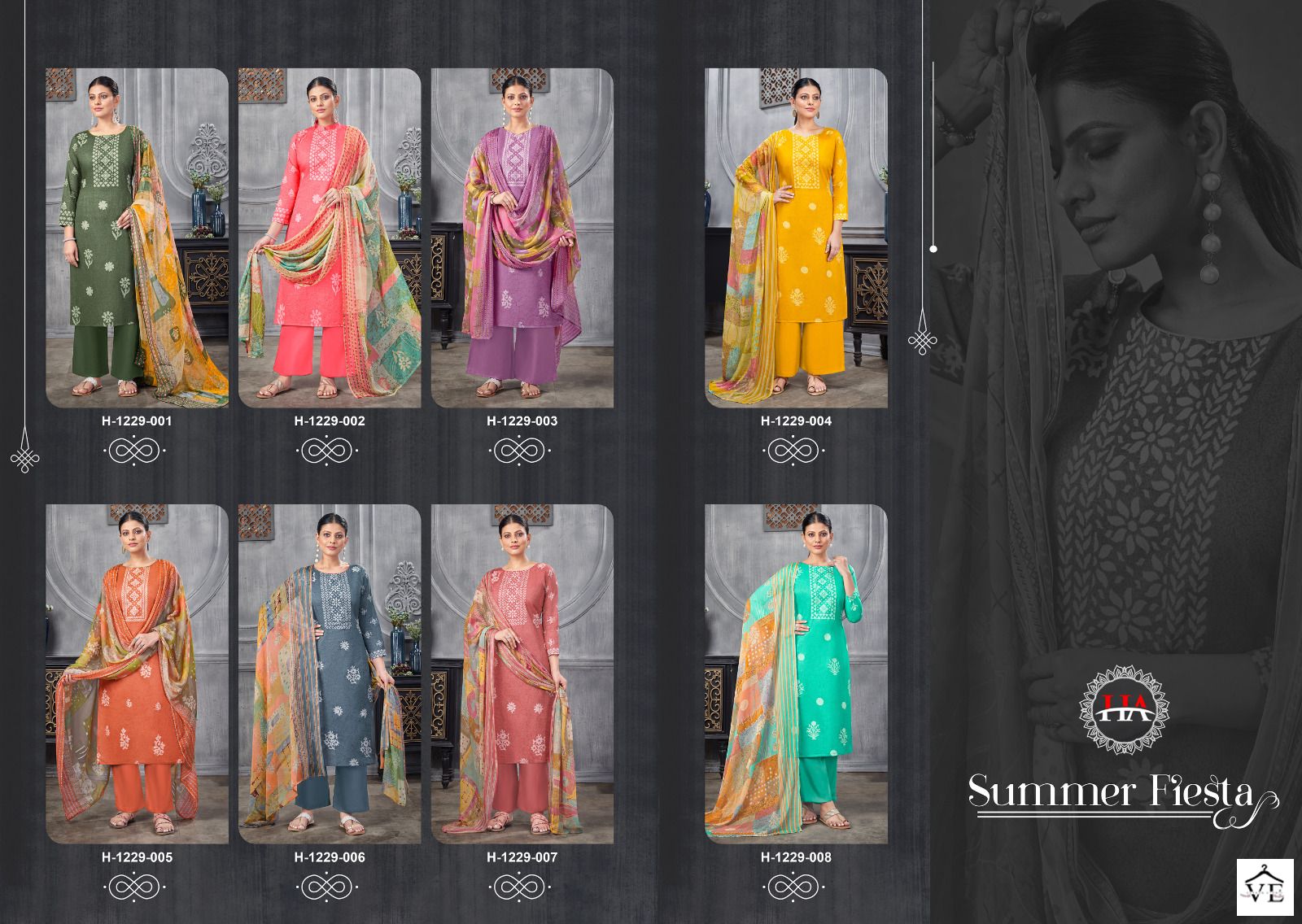Harshit Fashion Summer Fiesta Cambric Wholesale Salwar Suit Catalog — Wholesale Salwar Suits, MPA wholesale from Surat — view 9