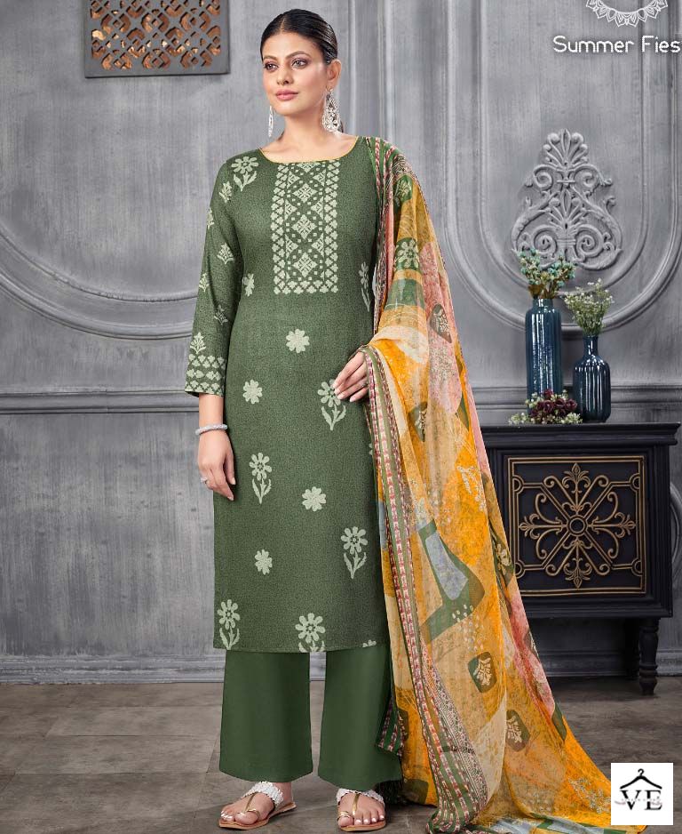 Harshit Fashion Summer Fiesta Cambric Wholesale Salwar Suit Catalog — Wholesale Salwar Suits, MPA wholesale from Surat — view 1