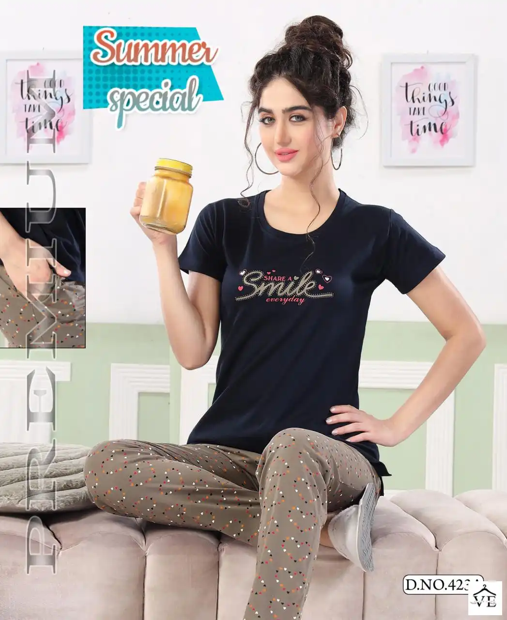 Summer Special  Vol 4023 Heavy Shinker Hosiery Cotton Wholesale Night Suits Catalog — Wholesale, MPA wholesale from Surat — view 4