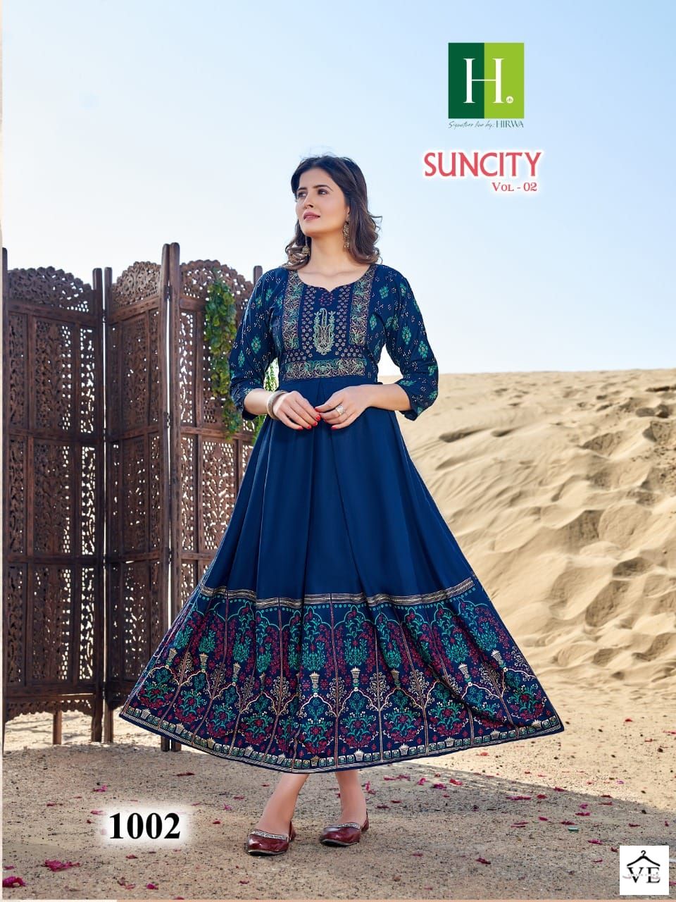 Hirwa Suncity Vol 2 Rayon Wholesale Kurtis Catalog — Wholesale Salwar Suits, MPA wholesale from Surat - Gallery Image 2
