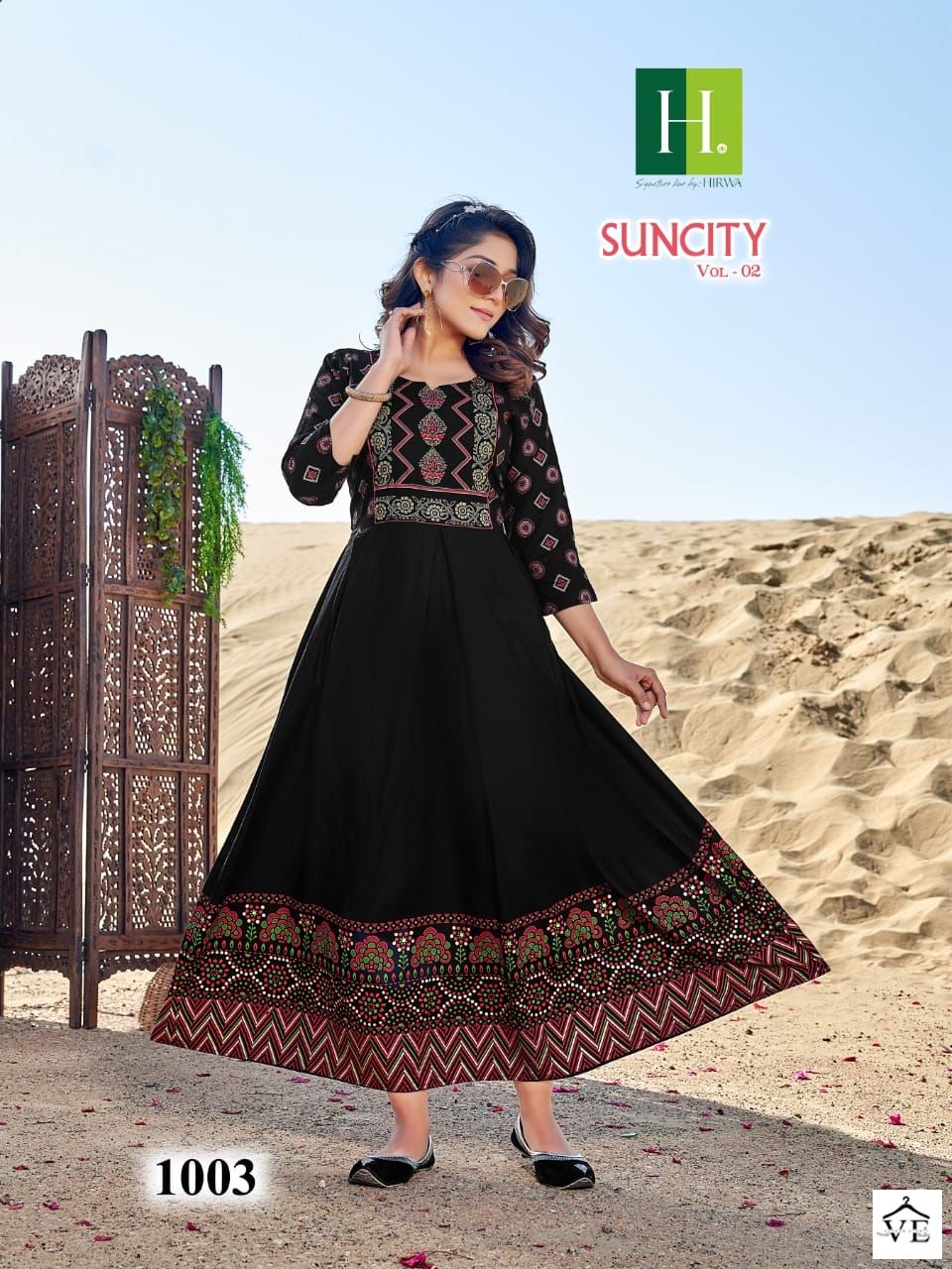 Hirwa Suncity Vol 2 Rayon Wholesale Kurtis Catalog — Wholesale Salwar Suits, MPA wholesale from Surat - Gallery Image 3