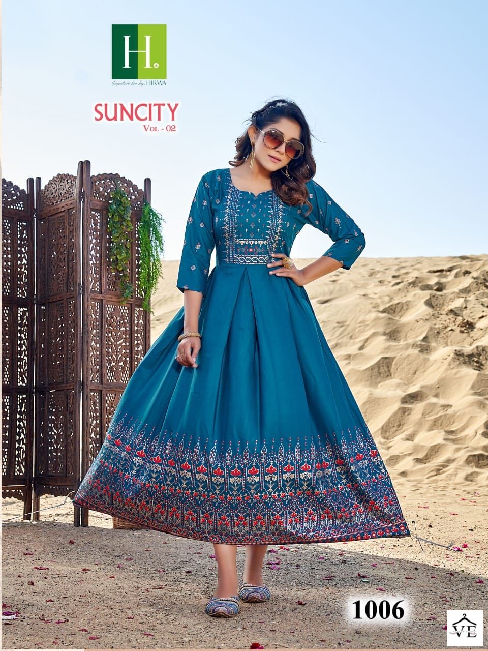 Hirwa Suncity Vol 2 Rayon Wholesale Kurtis Catalog — Wholesale Salwar Suits, MPA wholesale from Surat - Gallery Image 6