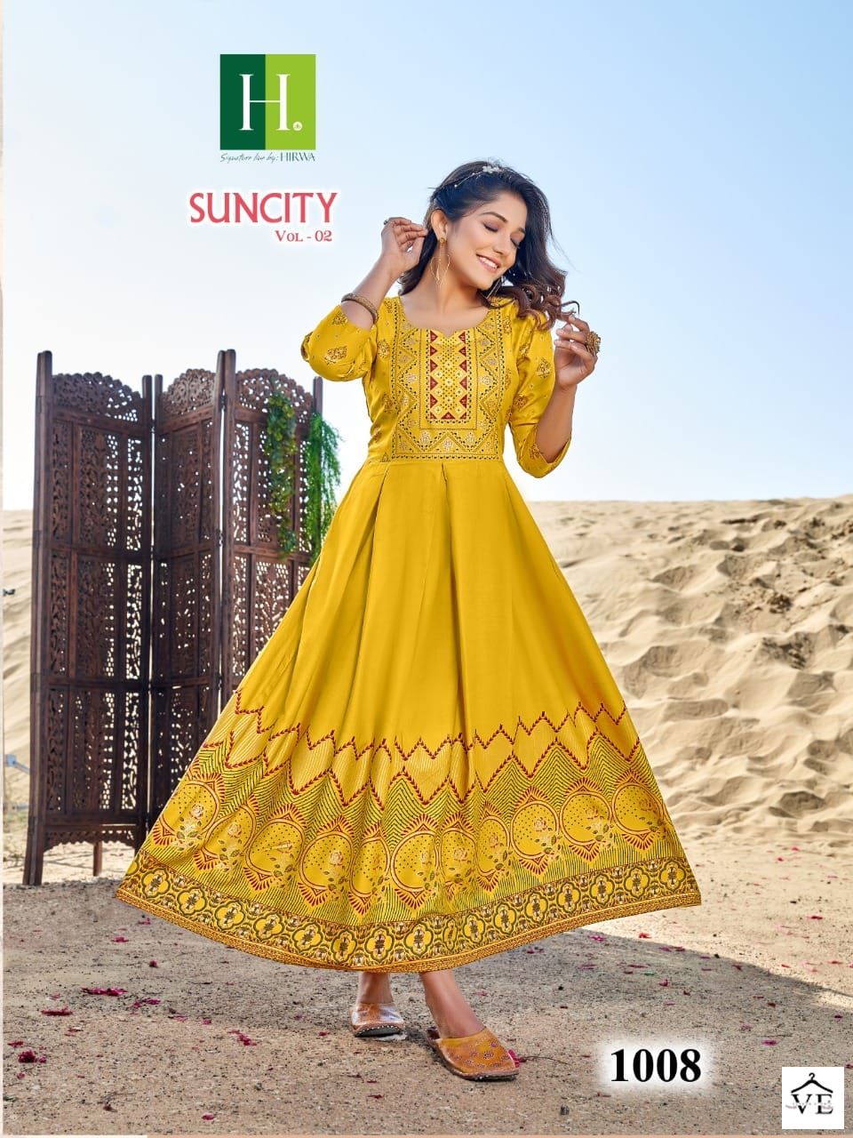 Hirwa Suncity Vol 2 Rayon Wholesale Kurtis Catalog — Wholesale Salwar Suits, MPA wholesale from Surat - Gallery Image 8