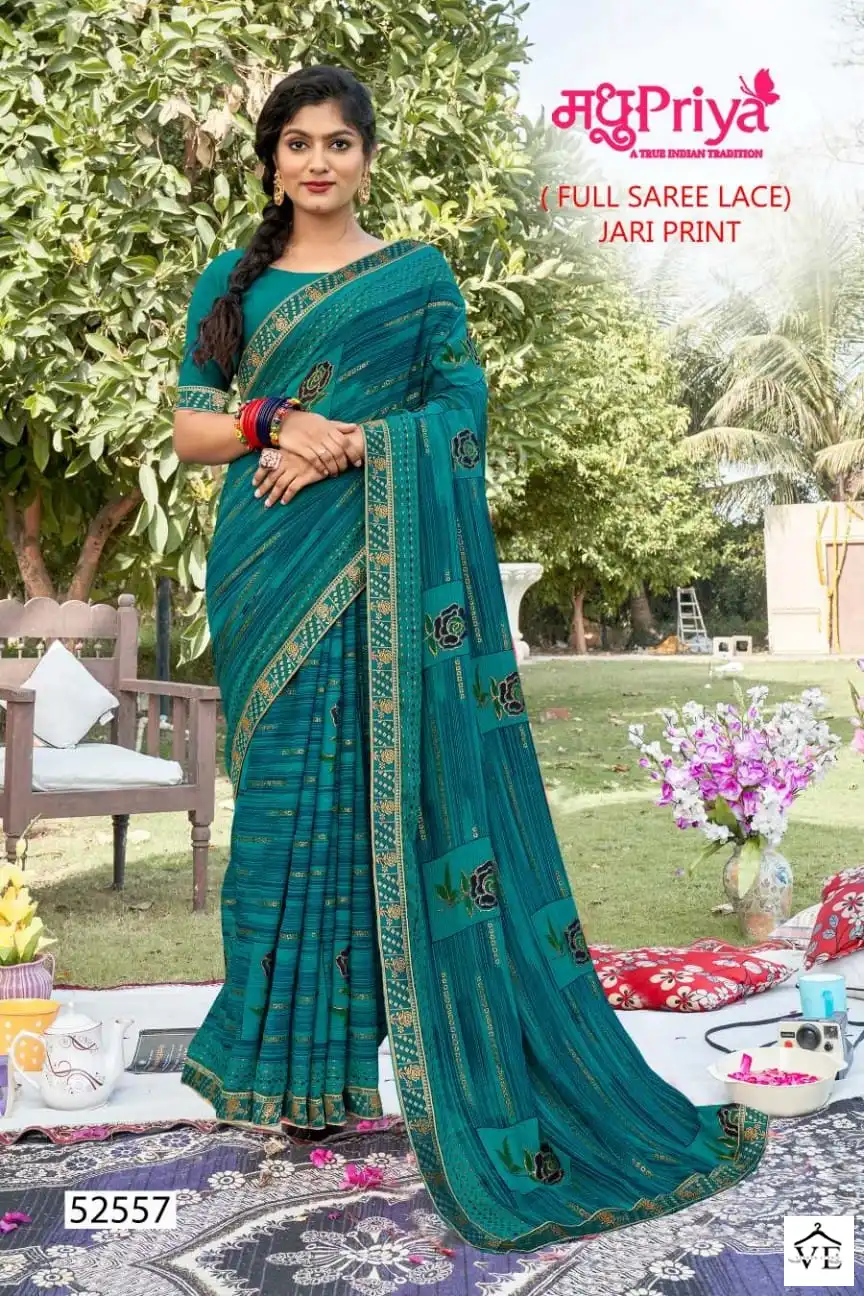 Madhupriya Swarn Rekha Zometto Wholesale Saree Catalog — Wholesale Sarees, MPA wholesale from Surat - Gallery Image 2