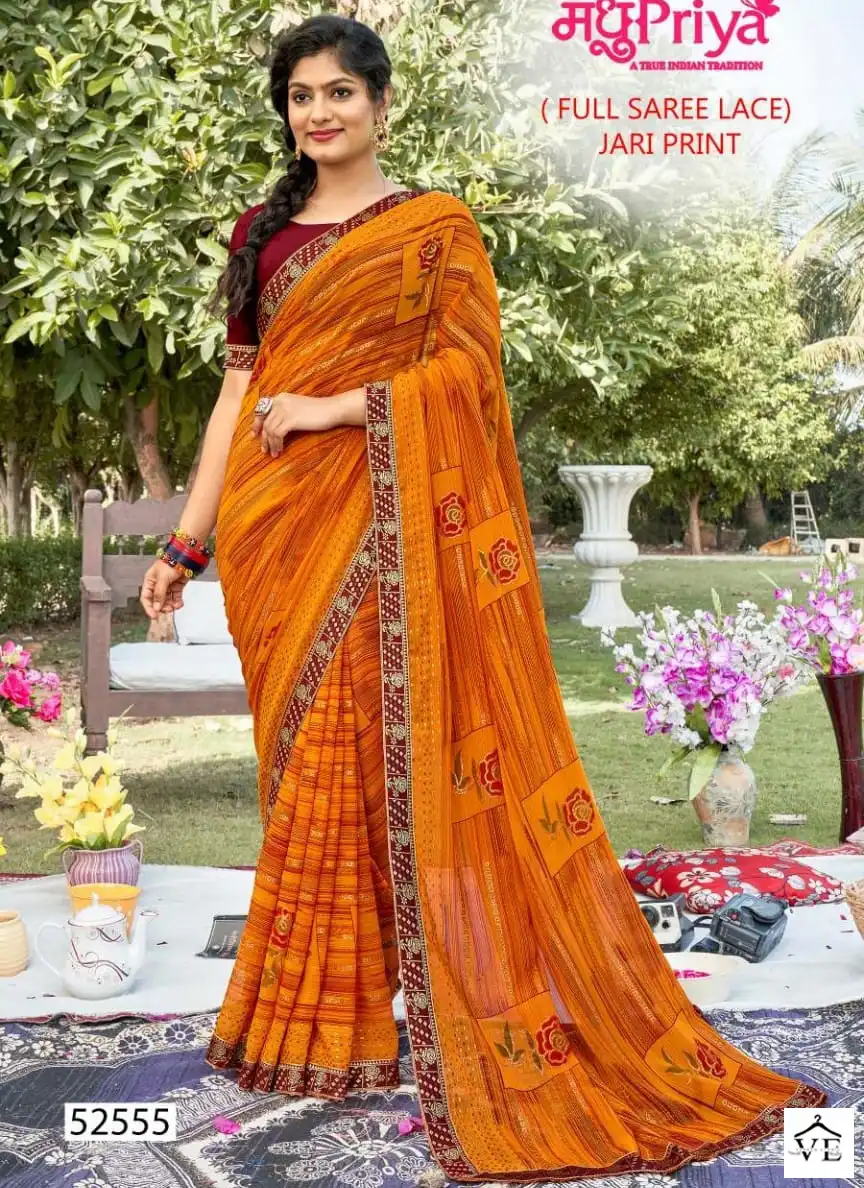 Madhupriya Swarn Rekha Zometto Wholesale Saree Catalog — Wholesale Sarees, MPA wholesale from Surat — view 1