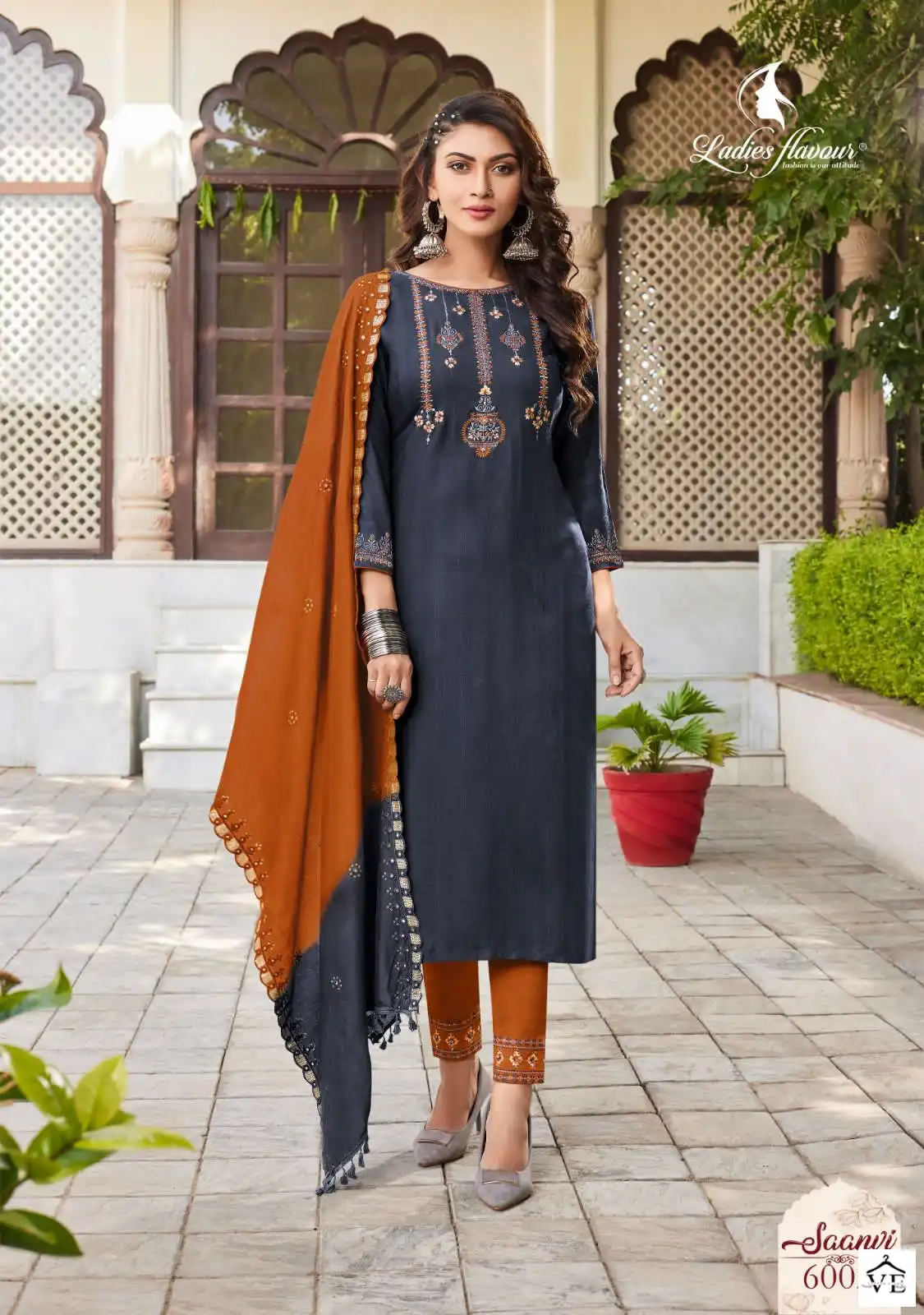 Ladies Flavour Saanvi Vol 6 Pure Rayon Wholesale Readymade Suits Catalog — Wholesale Salwar Suits, MPA wholesale from Surat - Gallery Image 3