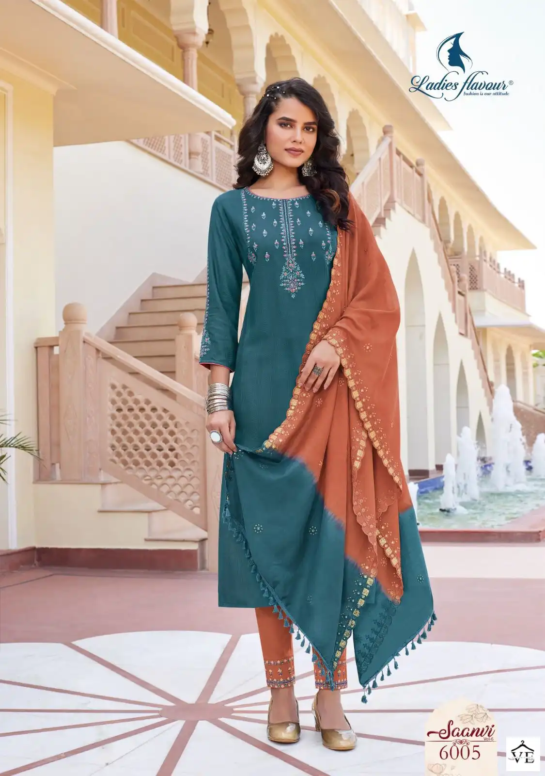 Ladies Flavour Saanvi Vol 6 Pure Rayon Wholesale Readymade Suits Catalog — Wholesale Salwar Suits, MPA wholesale from Surat - Gallery Image 5