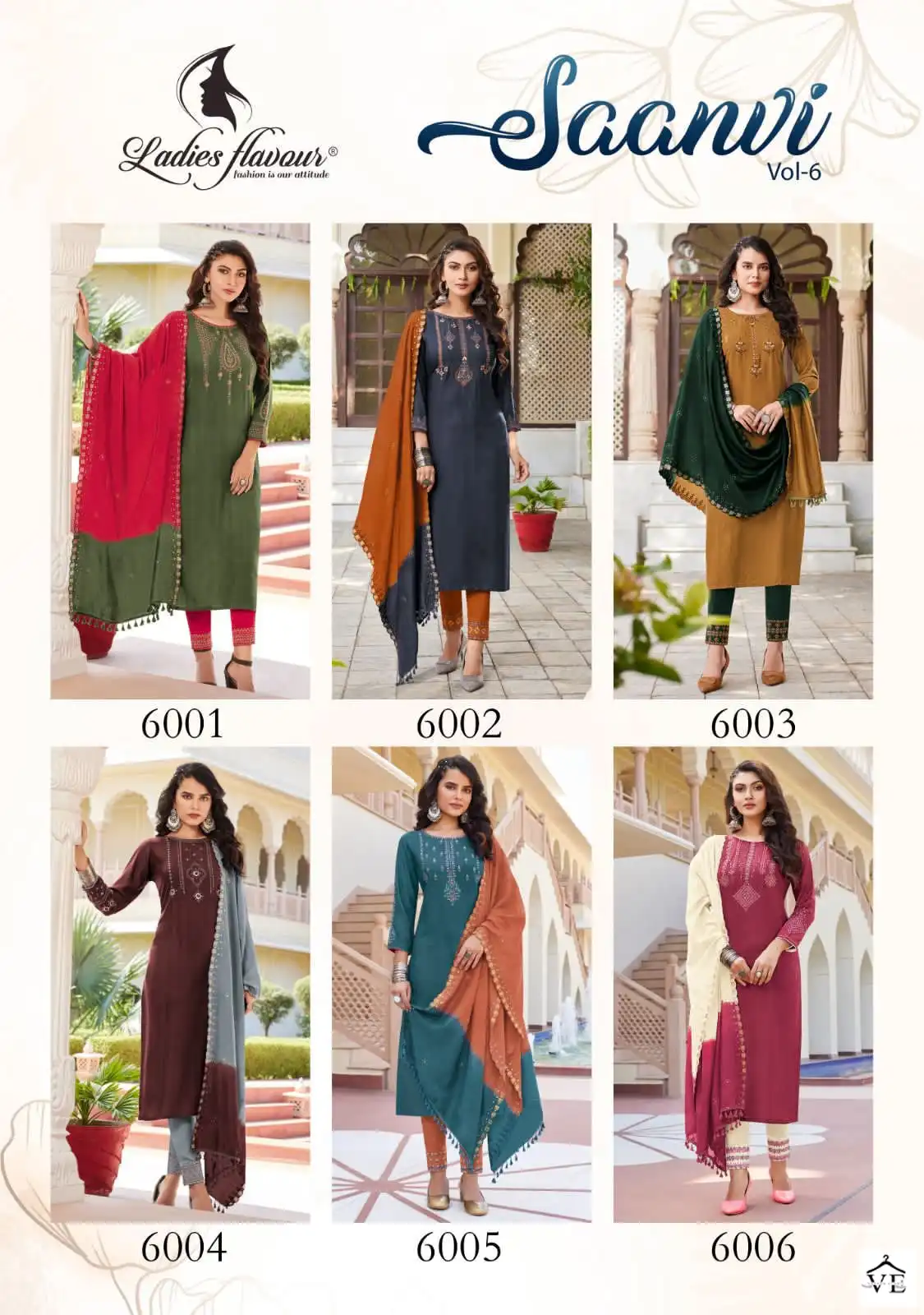 Ladies Flavour Saanvi Vol 6 Pure Rayon Wholesale Readymade Suits Catalog — Wholesale Salwar Suits, MPA wholesale from Surat — view 8