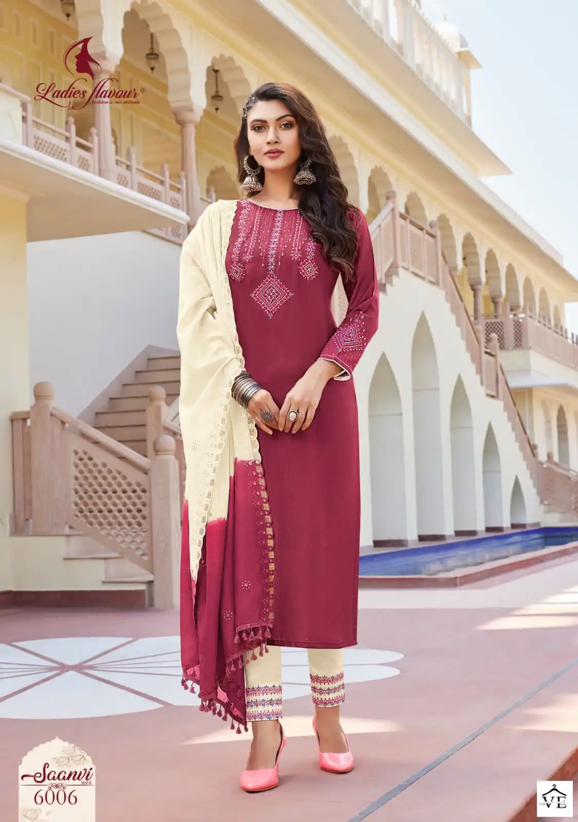 Ladies Flavour Saanvi Vol 6 Pure Rayon Wholesale Readymade Suits Catalog — Wholesale Salwar Suits, MPA wholesale from Surat - Gallery Image 6