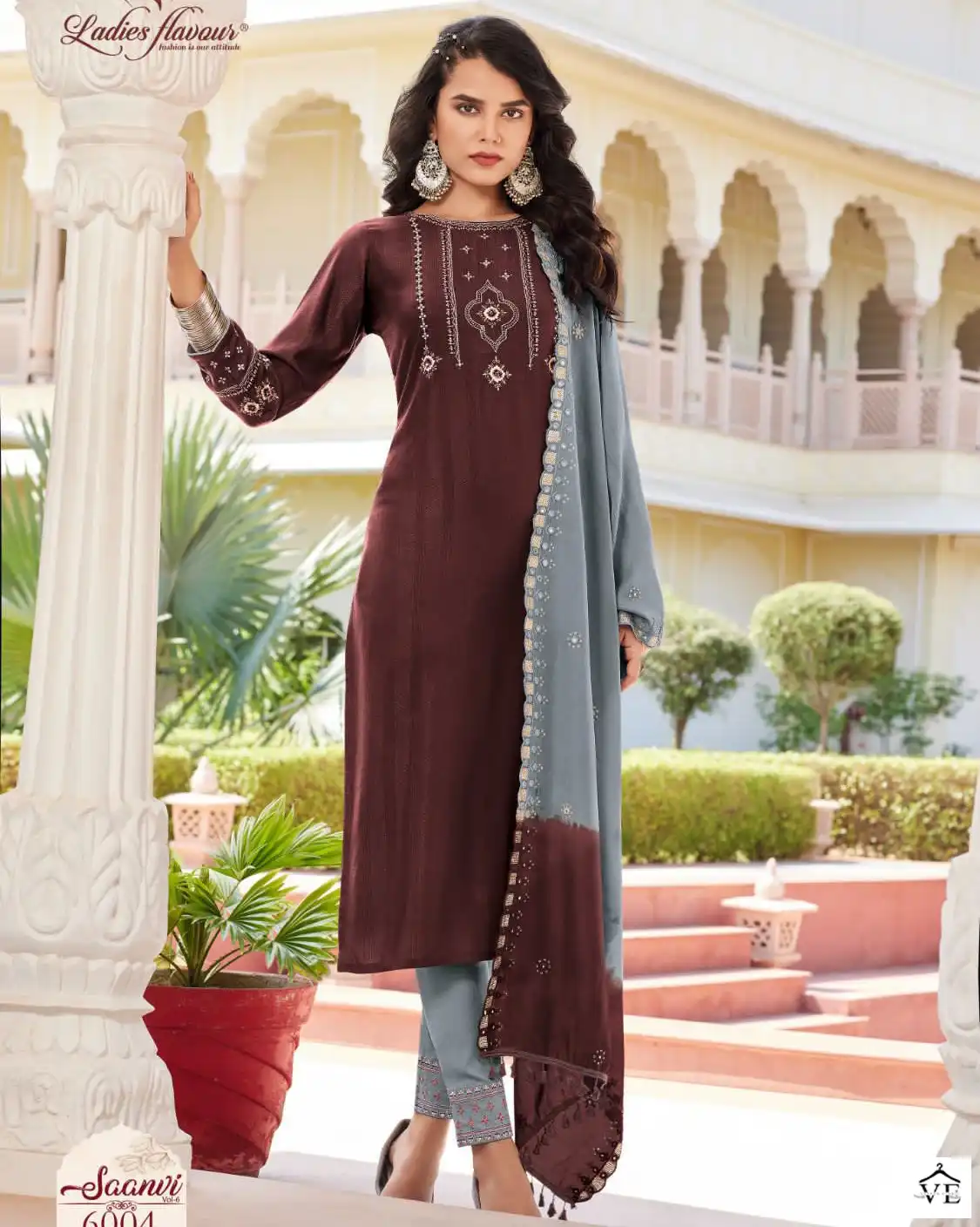 Ladies Flavour Saanvi Vol 6 Pure Rayon Wholesale Readymade Suits Catalog — Wholesale Salwar Suits, MPA wholesale from Surat — view 1