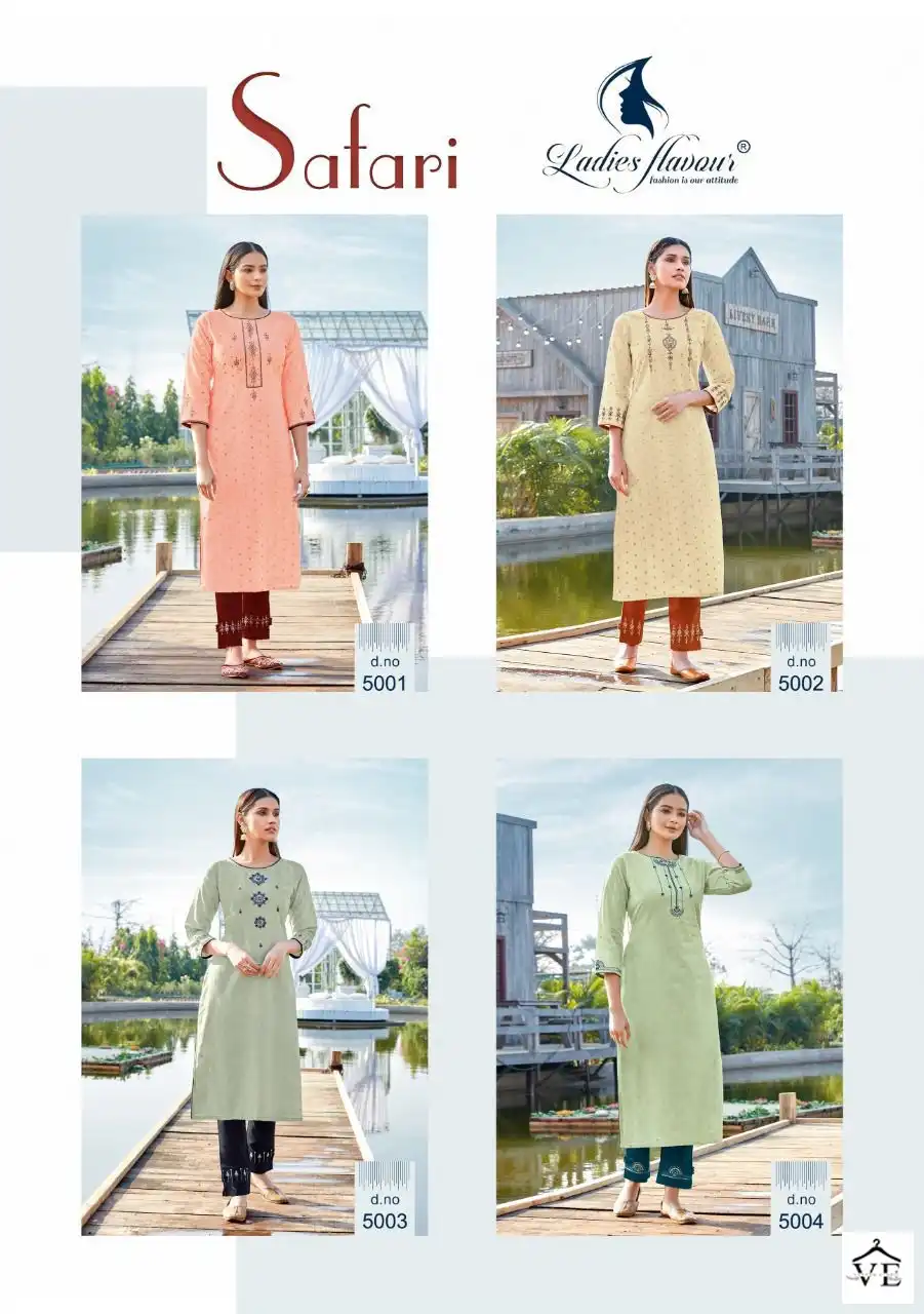 Ladies Flavour Safari Heavy Cotton Wholesale Kurti With Pant Catalog — Wholesale Kurtis, MPA wholesale from Surat — view 5