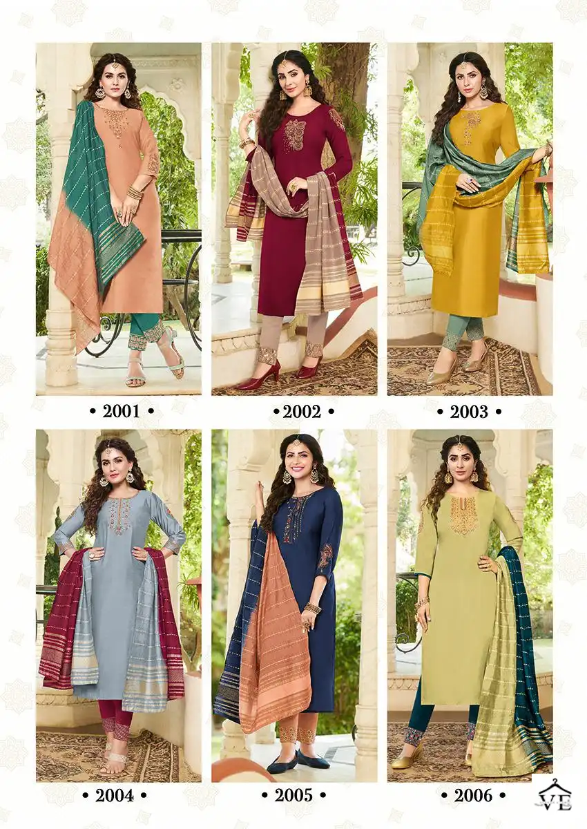 Koodee Sakhi-2 Heavy Chanderi Wholesale Readymade Suits Catalog — Wholesale Salwar Suits, MPA wholesale from Surat — view 7