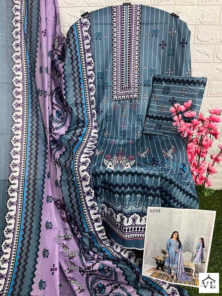 Lsm Galleria Sana Samia Luxury Lawn Print Collection Pure Heavy Lawn Wholesale Pakistani Salwar Suit Catalog — Wholesale Salwar Suits, Lsm wholesale from Surat - Gallery Image 9