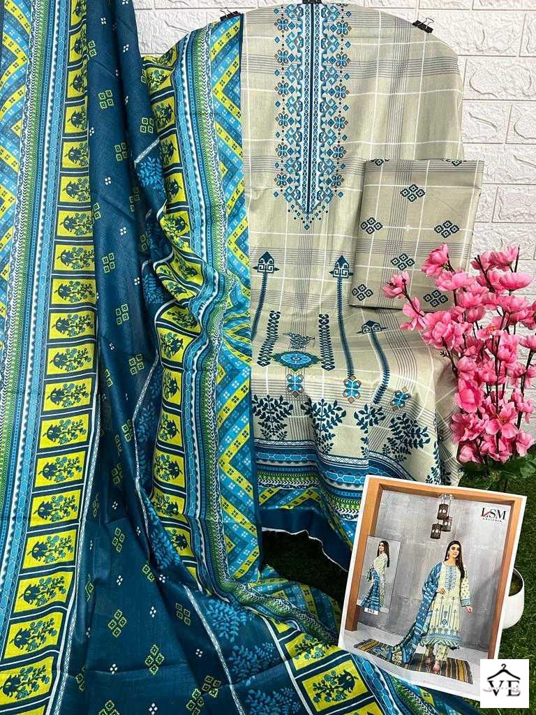 Lsm Galleria Sana Samia Luxury Lawn Print Collection Pure Heavy Lawn Wholesale Pakistani Salwar Suit Catalog — Wholesale Salwar Suits, Lsm wholesale from Surat - Gallery Image 12