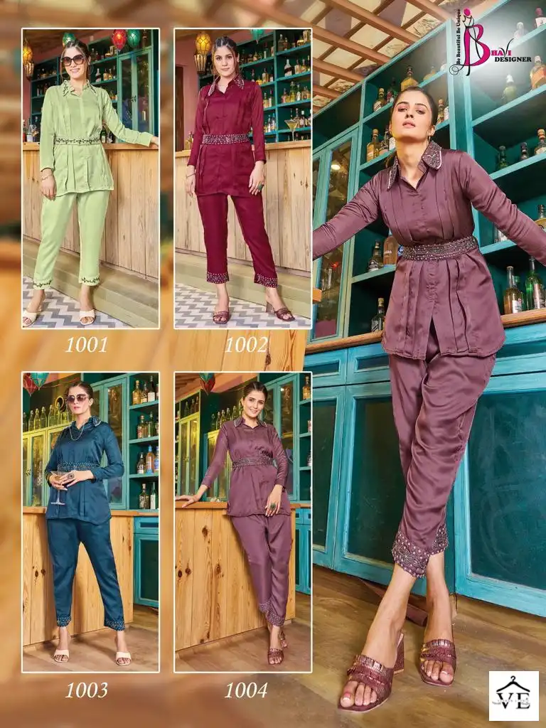 Vardan Ethnic Satuts Apple Satin Wholesale Cord-Set Catalog — Wholesale Kurtis, MPA wholesale from Surat — view 5