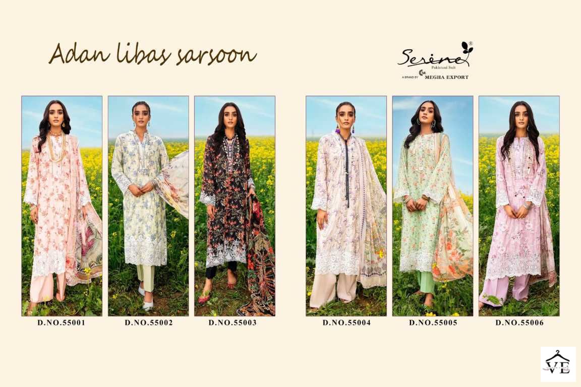Serene Adan Libas Sersoon Lawn Cotton Wholesale Pakistani Salwar Suit Catalog — Wholesale Salwar Suits, MPA wholesale from Surat — view 7