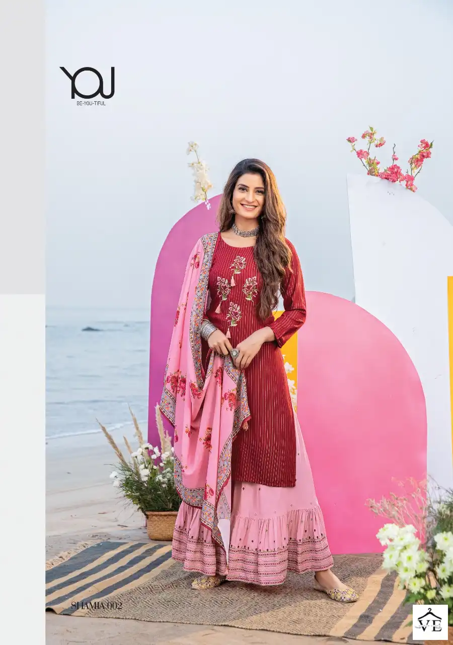 Wanna Shamiya Pure Rayon Wholesale Readymade Sharara Suit Catalog — Wholesale Salwar Suits, MPA wholesale from Surat - Gallery Image 4