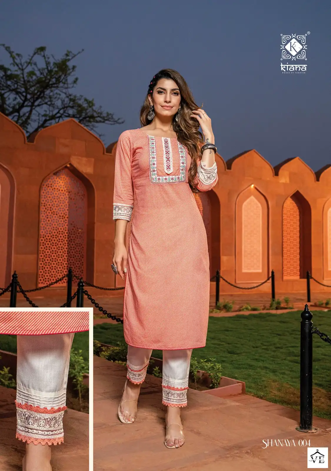 Kiana Shanaya Pure Cotton Wholesale Kurti With Pant Catalog — Wholesale Kurtis, MPA wholesale from Surat - Gallery Image 4
