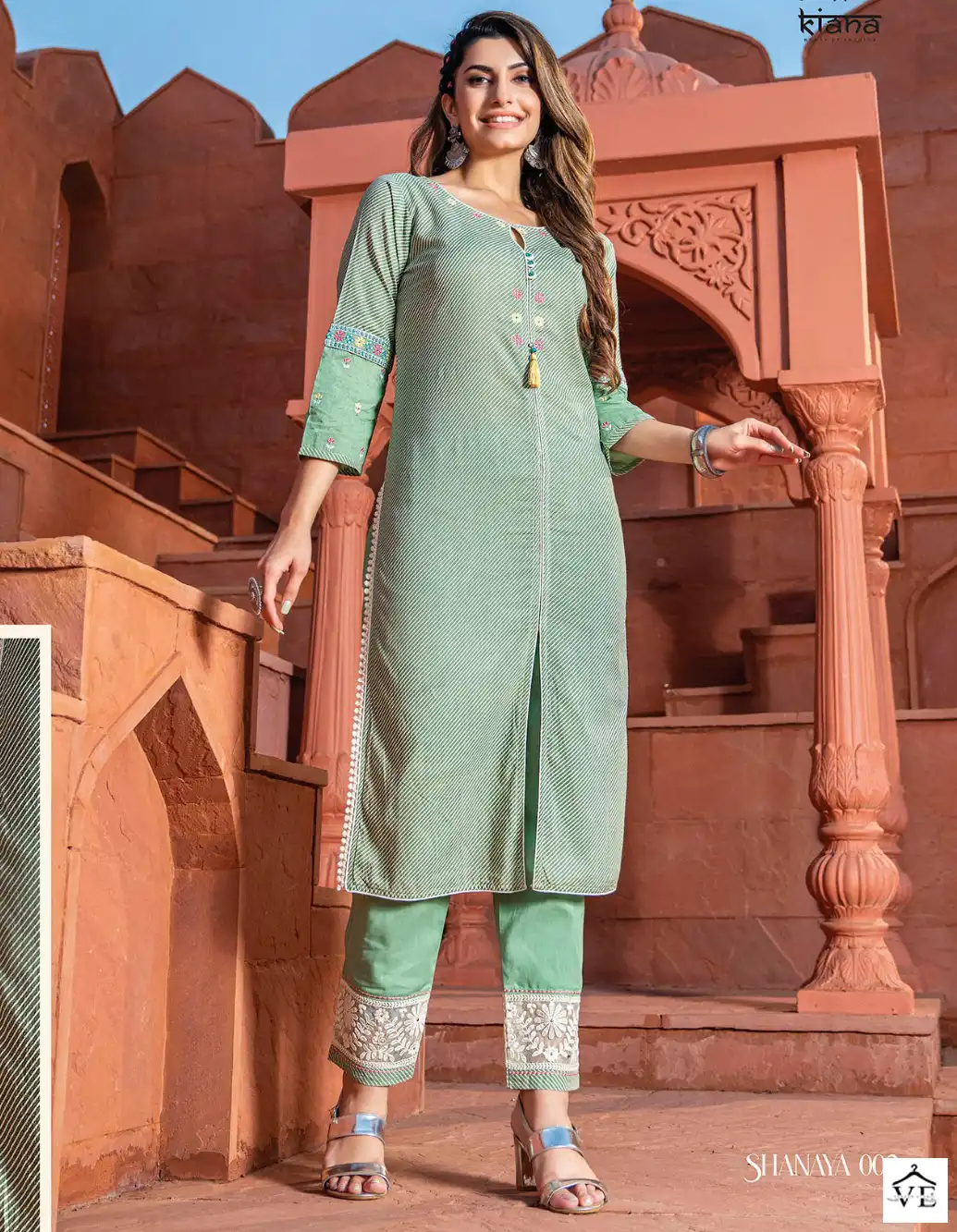 Kiana Shanaya Pure Cotton Wholesale Kurti With Pant Catalog — Wholesale Kurtis, MPA wholesale from Surat — view 1
