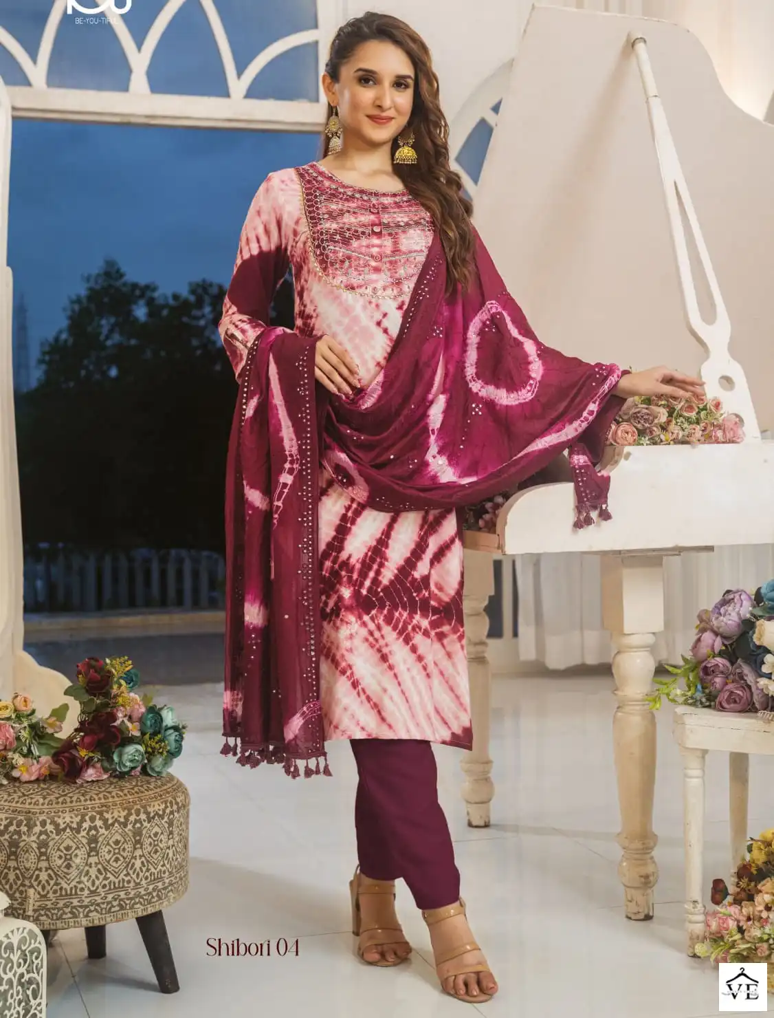 Wanna Shibori Luxury Rayon Wholesale Readymade Suits Catalog — Wholesale Salwar Suits, MPA wholesale from Surat — view 1