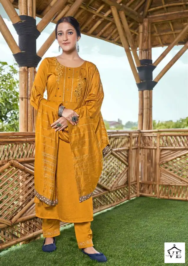 Kajree Slavia Parampara Silk Wholesale Readymade Salwar Kameez Catalog — Wholesale Salwar Suits, MPA wholesale from Surat - Gallery Image 3
