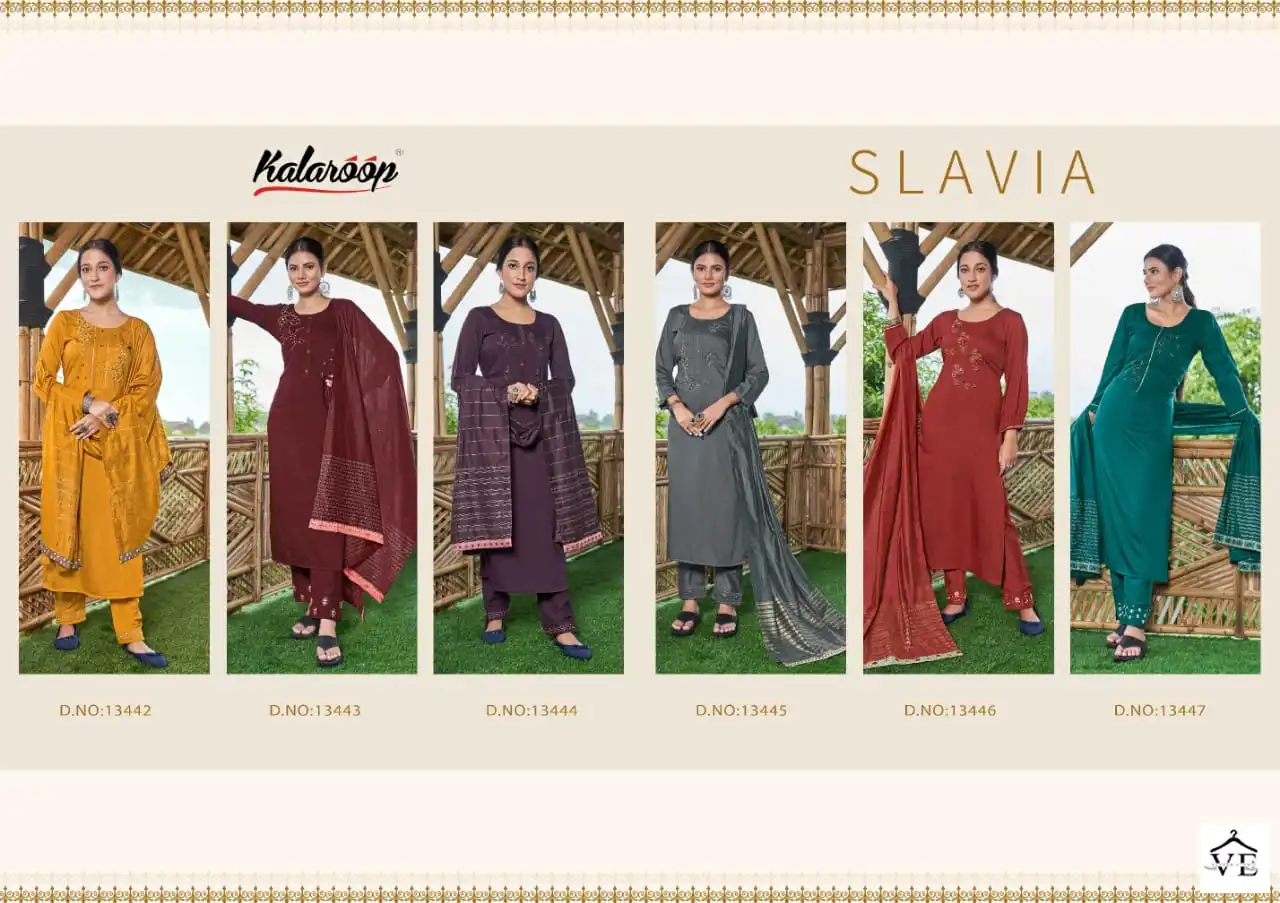 Kajree Slavia Parampara Silk Wholesale Readymade Salwar Kameez Catalog — Wholesale Salwar Suits, MPA wholesale from Surat — view 7
