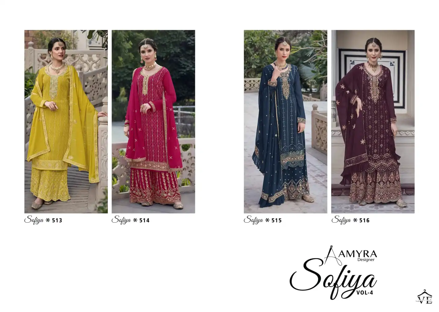 Amyra Designer Sofiya Vol 4 Heavy Blooming Georgette Wholesale Designer Suits Catalog — Wholesale Salwar Suits, MPA wholesale from Surat — view 5