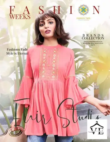 Passion Tree Studio Vol-1 Fancy Rayon Lurex Wholesale Western Short Tops Catalog — Wholesale Kurtis, MPA wholesale from Surat - Gallery Image 4