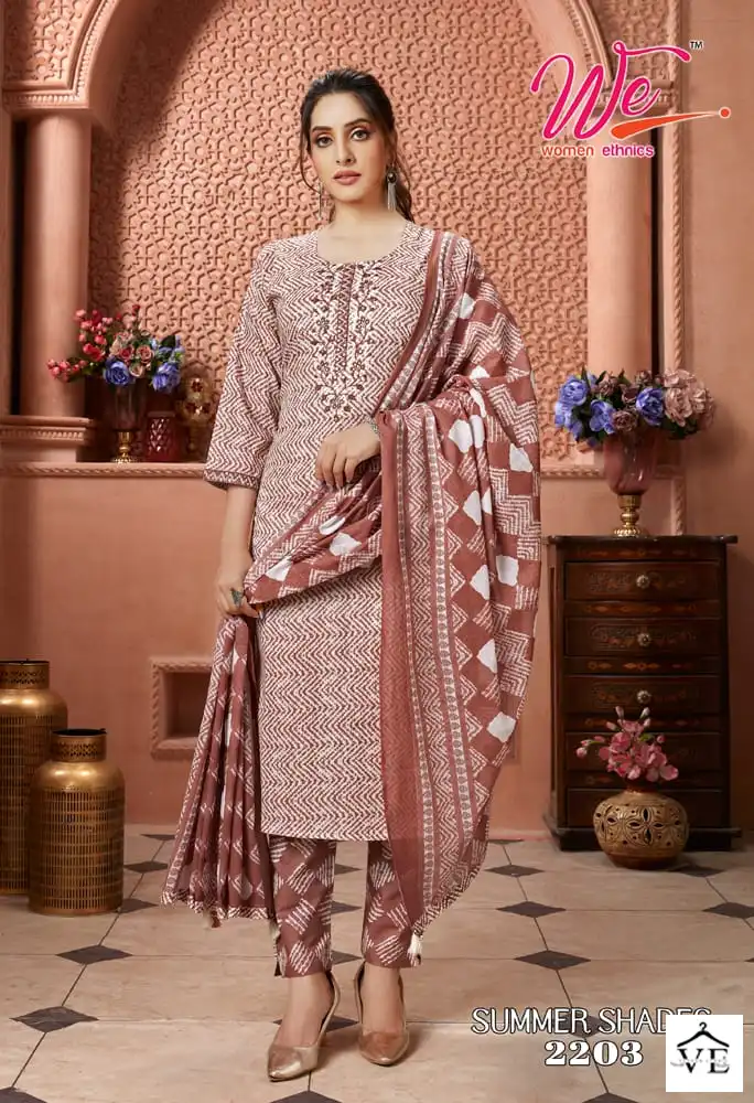 We Summer Shades Pure Cotton Wholesale Readymade Suit Catalog — Wholesale Salwar Suits, MPA wholesale from Surat - Gallery Image 3