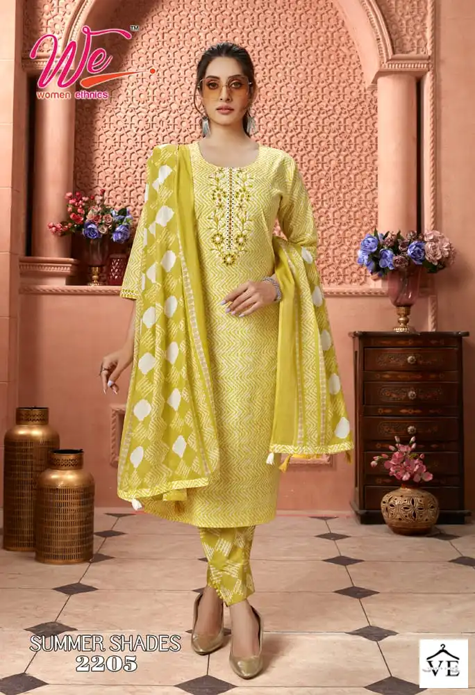 We Summer Shades Pure Cotton Wholesale Readymade Suit Catalog — Wholesale Salwar Suits, MPA wholesale from Surat - Gallery Image 4