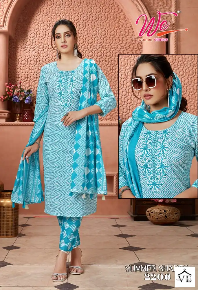 We Summer Shades Pure Cotton Wholesale Readymade Suit Catalog — Wholesale Salwar Suits, MPA wholesale from Surat - Gallery Image 5