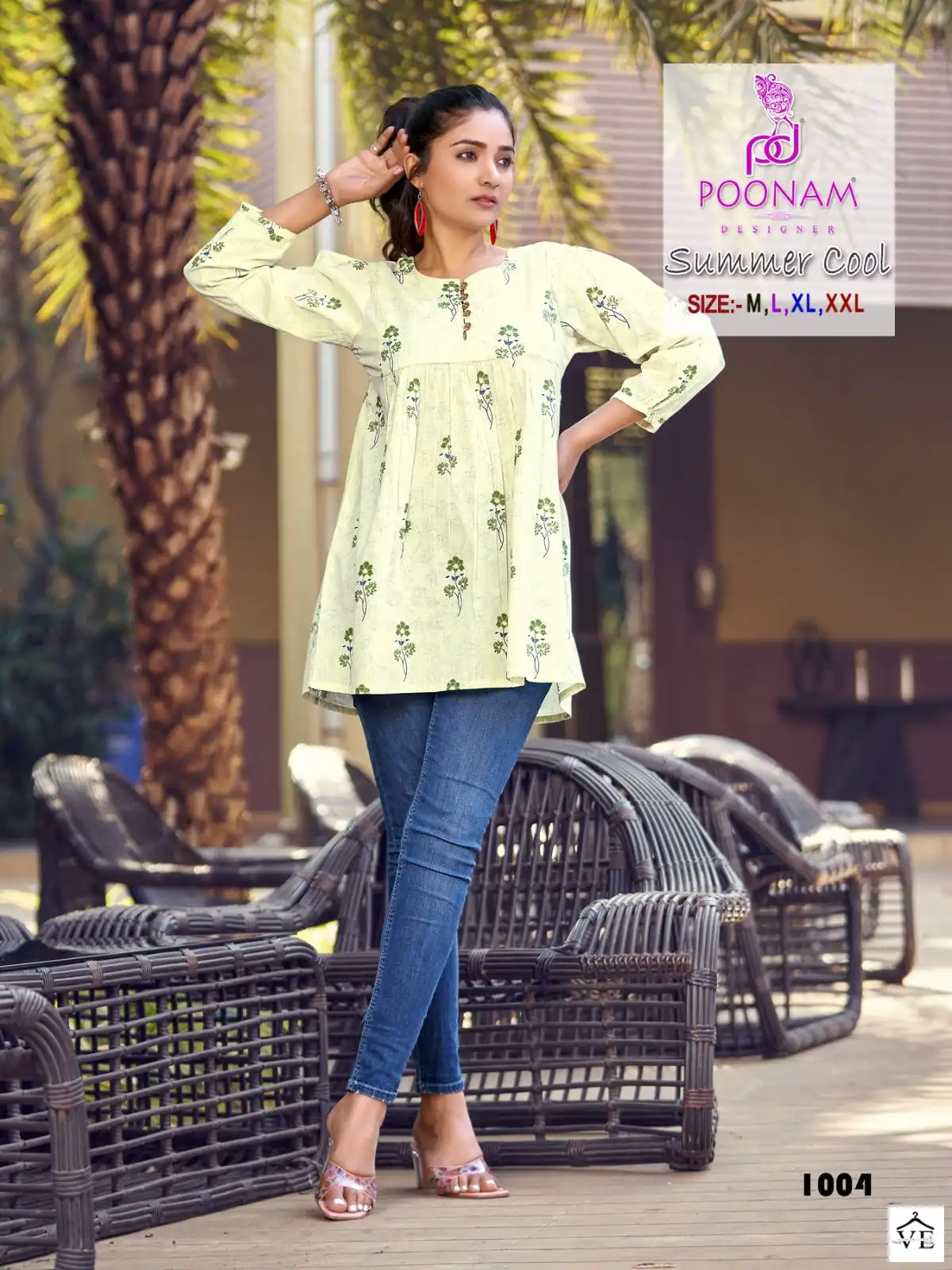 Poonam Designer Summer Cool Pure Cotton Mal Wholesale Comfortable Top Catalog — Wholesale Kurtis, MPA wholesale from Surat — view 3