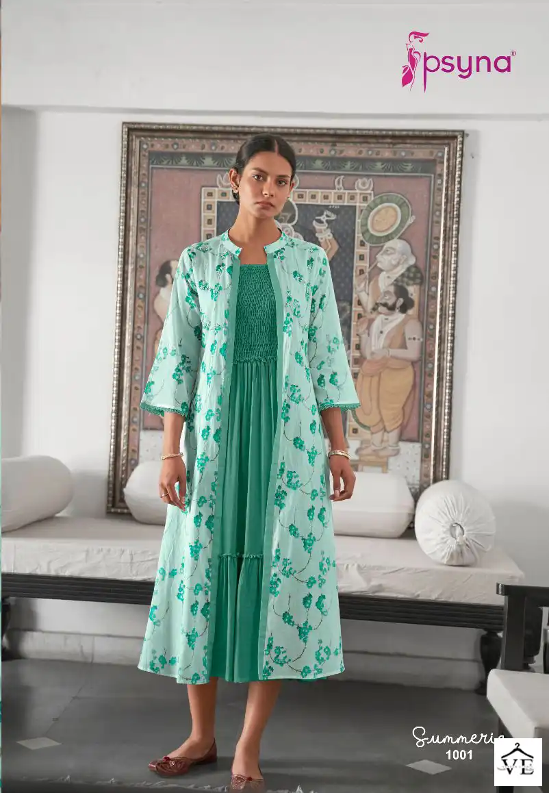Psyna Summeria Cotton Printed Wholesale Kurtis Catalog — Wholesale Kurtis, MPA wholesale from Surat - Gallery Image 2