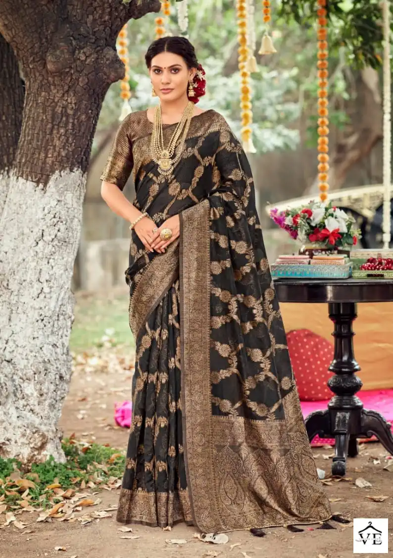 5D Designer Tanabana Vol-2 Organza Wholesale Saree Catalog — Wholesale Sarees, MPA wholesale from Surat - Gallery Image 2