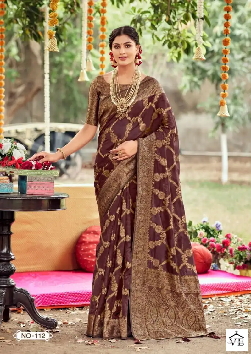 5D Designer Tanabana Vol-2 Organza Wholesale Saree Catalog — Wholesale Sarees, MPA wholesale from Surat - Gallery Image 3